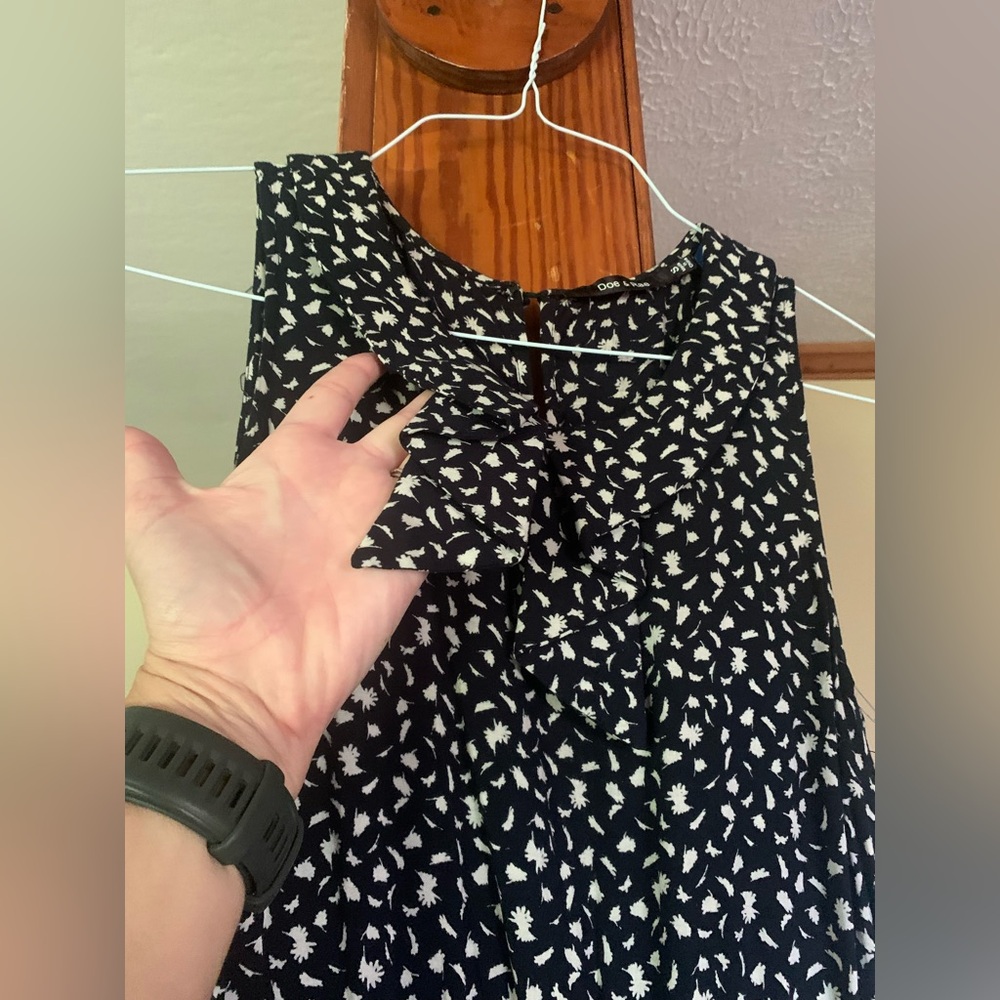 Black and cream sleeveless dress size small